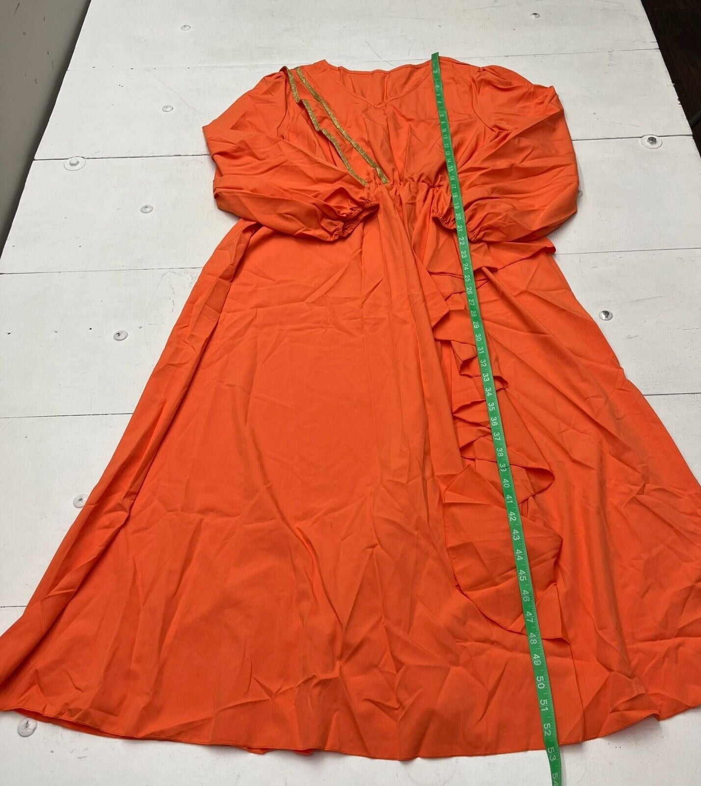 Shein Curve Orange Long Sleeve Belted Maxi Dress Women's Size 2XL NEW -  beyond exchange