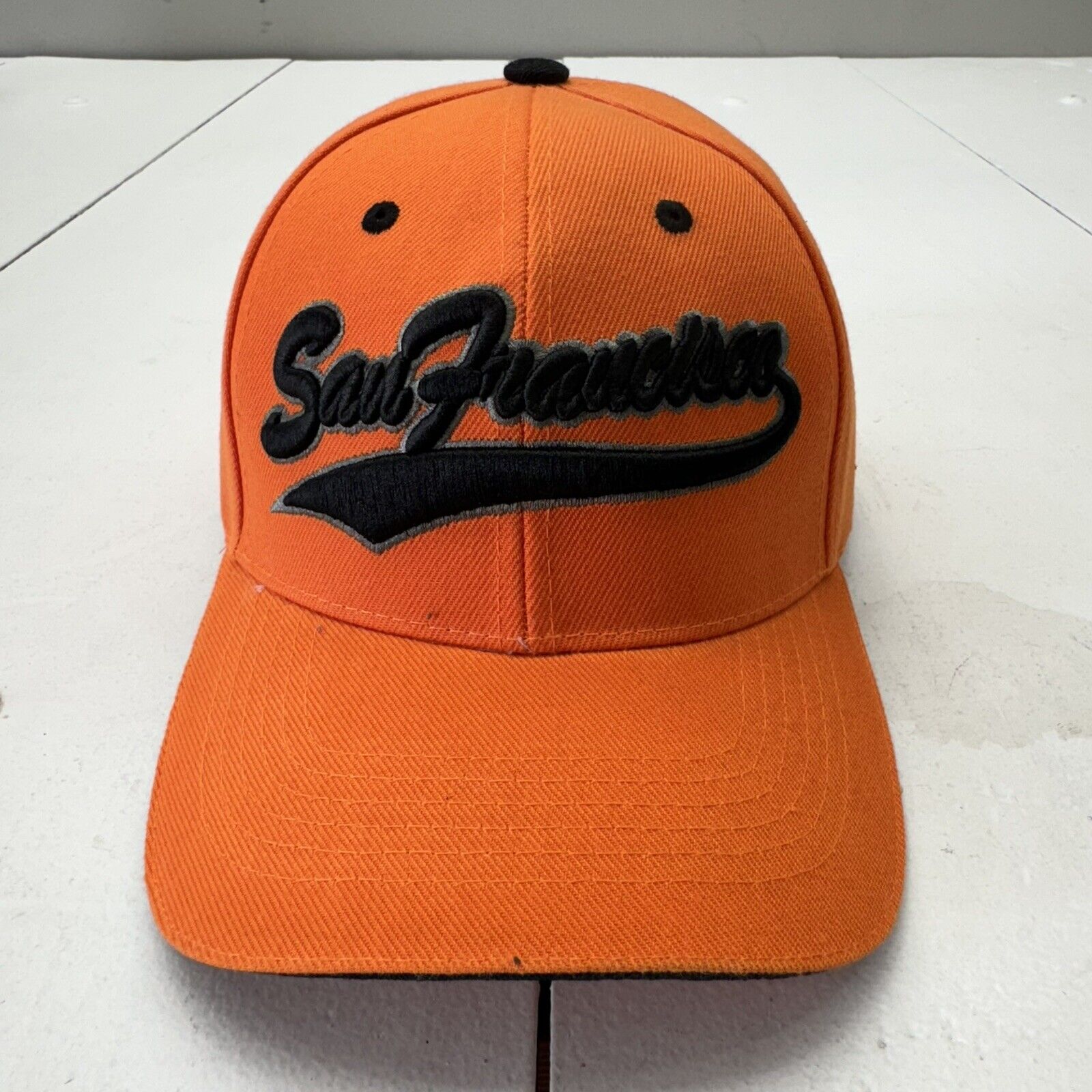 Orange Black San Francisco Giants Baseball Cap Hook & Loop Hat Adult One Size