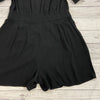 Loft Black 1/2 Ruched Sleeve Romper with Pockets Women Size 10 NEW