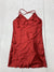 Shein Womens Red Silk Night Shirt Size Small