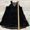 Romeo &amp; Juliet Couture Black Sleeveless Lace Layer Tank Top Women Size L NEW