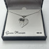 Silver Luxuries Genuine Marcasite Mom Heart Pendant Necklace New