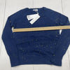 525 Navy Blue Splatter Sweater Women’s XS New