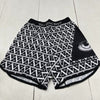Black &amp; White Pyramid Print Athletic Shorts Mens Size Small NEW