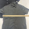 Shein 2 Pack Grey Stripe &amp; Black Button Up Shirts Mens Small New