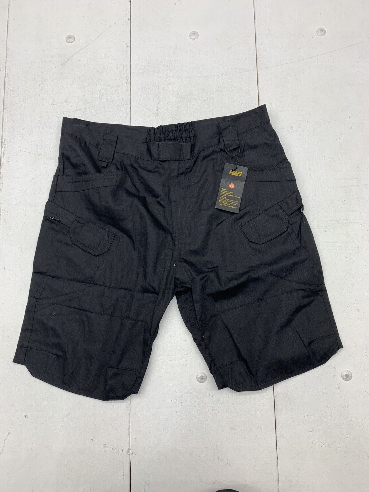 HWB Mens Black Cargo Shorts Size XL