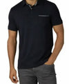 Tahari Fine Cotton Interlock Black Polo Shirt Mens Size Medium New