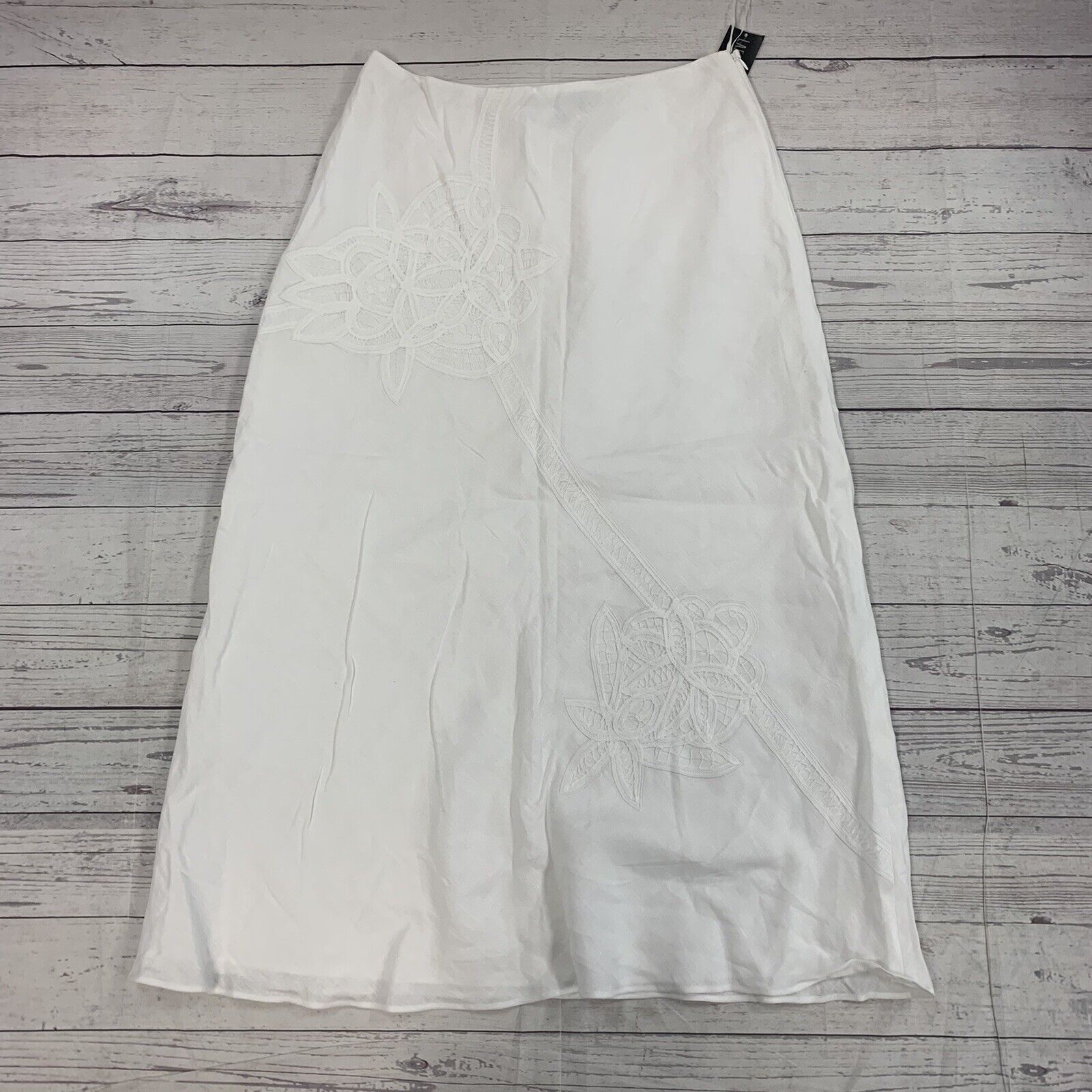 Lafayette 148 Womens long White skirt size 10