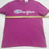 Champion Pink Chainstitch Embroidered Logo Short Sleeve T Shirt Mens Size XL