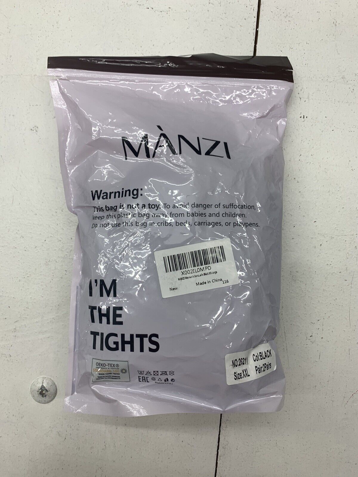 MANZI Women's 2 Pairs Plus Size Tights Control Top Ultra-Soft Pantyhose :  : Clothing, Shoes & Accessories
