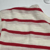 T.la Anthropologie Red Stripe Short Sleeve Tie Wasit Tee Shirt Women’s Size S