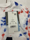 Grayson Threads Womens Red White Blue Tie Dye Short Sleeve Tee Size Large