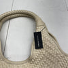 Banana Republic Ivory Braided Woven Leather Cotton Purse New