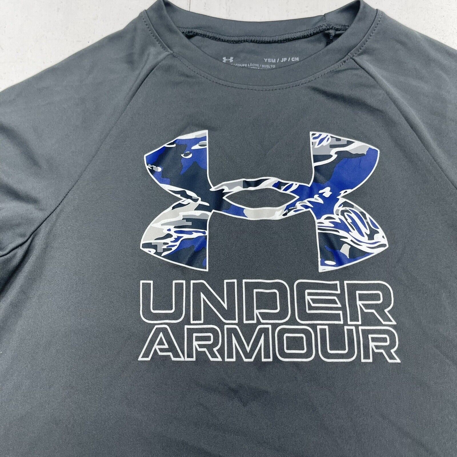 Under Armour Grey Graphic Short Sleeve T Shirt Youth Boys Size Small -  beyond exchange