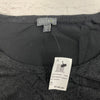 Lilla P Grey Black Knit Sheer Long Sleeve Blouse Women’s Size XL New
