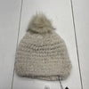 Donna Salyers Fabulous Furs Sand Ivory Knitted Faux Fur Pom Pom Hat Women’s OS