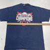 Cleveland Indians 2016 Champions Navy Blue Graphic T Shirt Adults Size XL