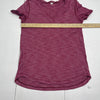 Lululemon What The Sport Short Sleeve Tee Heathered Regal Plum Purple Size 6