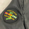 Bravo Black Satin Snap Close Reproduction Bomber Jacket Adult Size M