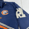 Vintage NFL Pro Line Chicago Bears Blue Puffer Zip Up Coat Mens Size Large
