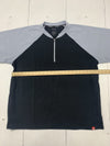 Marucci Mens Black Grey 1/4 Zip Short Sleeve Pullover Size Large
