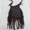 Spell &amp; The Gypsy Collective Dreamweaver Brown Leather Bone Fringe Crossbody