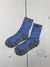 Unisex Blue Grey Athletic Socks One Size