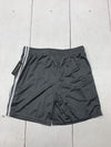 Essential Elements Mens Grey White Stripe Mesh Athletic Shorts Size Large
