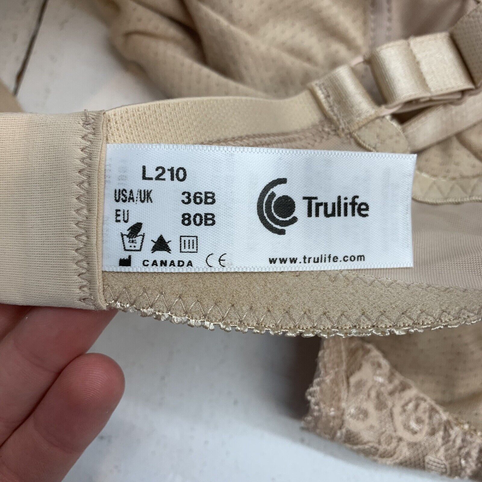 Trulife Womens Tan Bra Size 36B - beyond exchange