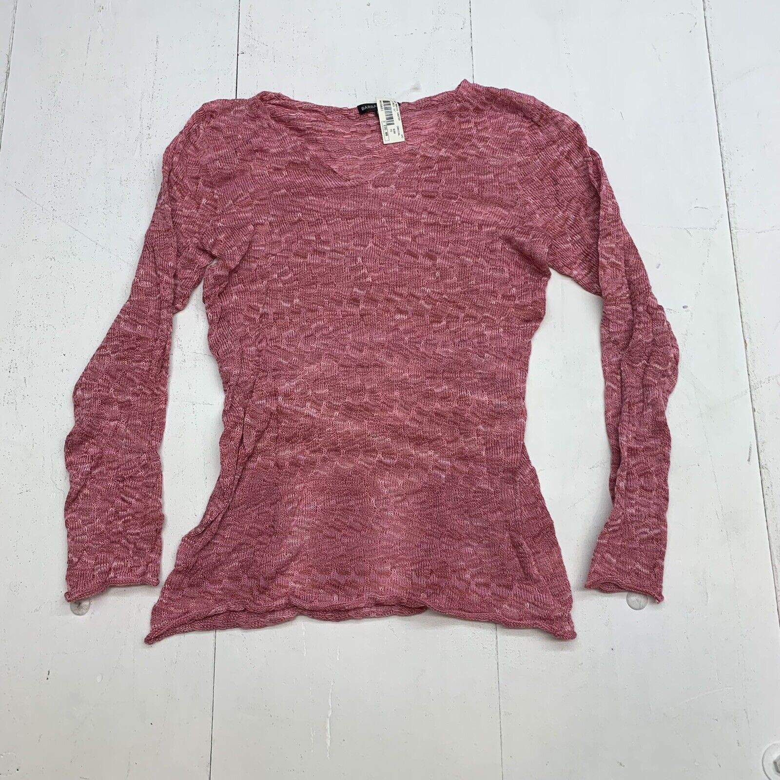 Barbara Who Pink V Neck Sweater Women’s Size FA One Size New*