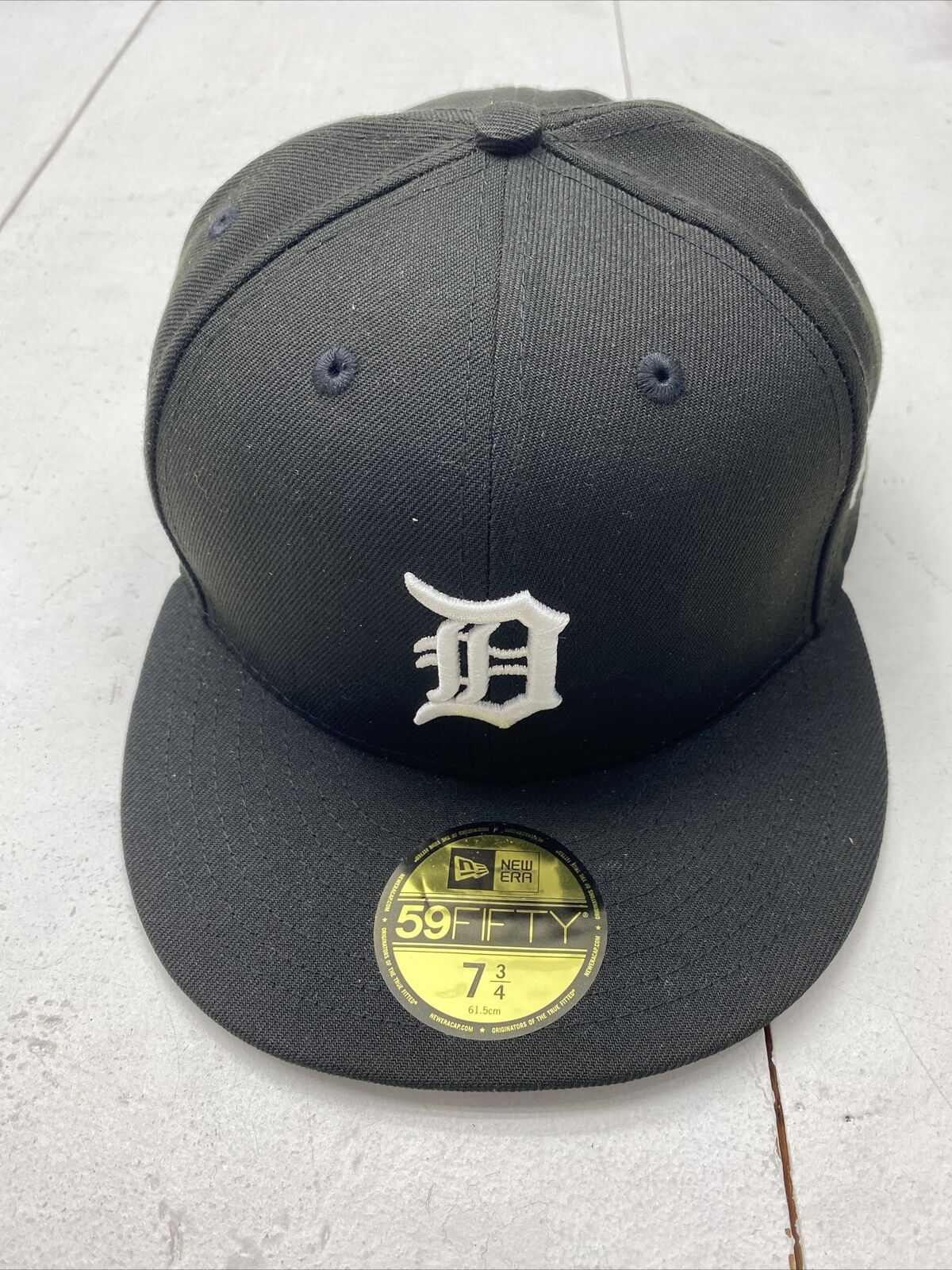 Detroit Tigers ￼New Era Black White 59Fifty MLB Fitted Hat Size 7 3/4 -  beyond exchange