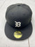 Detroit Tigers ￼New Era Black White 59Fifty MLB Fitted Hat Size 7 3/4 New