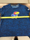 Boys adidas Kansas Jayhawks -/BlueCotton Short Sleeve Shirt Size XL