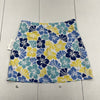 J Mclaughlin Briana Skort White Navy Yellow Floral Women’s Large Defect