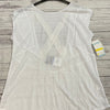 Zella White Sheer Sleeveless Athletic Shirt Women Size L NEW