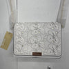 Michael Kors Jade Gusset Medium Clutch Crossbody White Embroidered Crossbody New