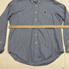 Polo Ralph Lauren Mens Blue Striped Long Sleeve Button Up Size XL