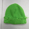 Palm Angels Green Distressed Knit Patch Logo Beanie Adults OS $200