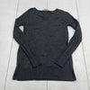 Loft Outlet Charcoal Gray V Neck Long Sleeve Sweater Women’s Size XS