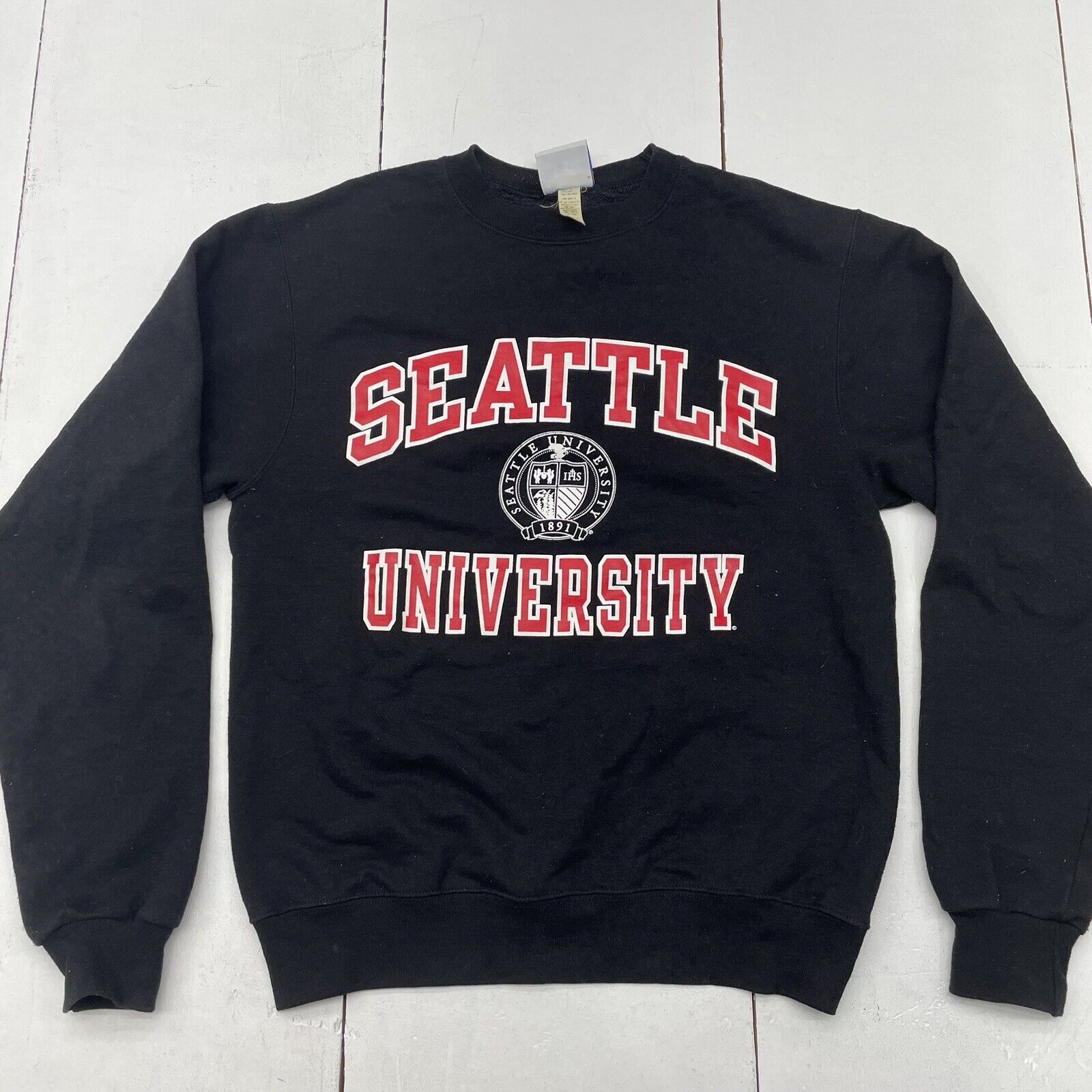 Champion Eco Black Seattle University Sweater Unisex Size Small