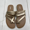 Sonoma Cressida Gold Strapy Thong Sandals Women’s Size 9 New Defect