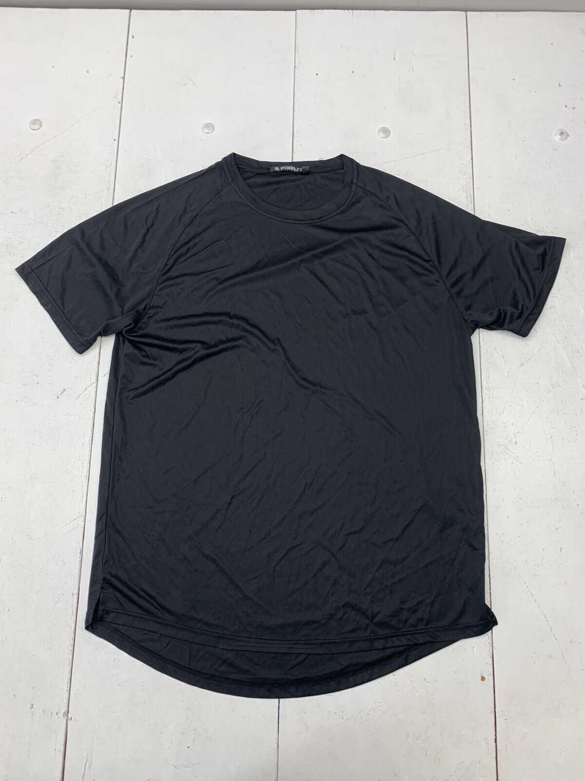 Gym Elite Mens Black Athletic Short Sleeve Shirt Size XL