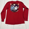 Hanes Beefy Red Eskimo Joes Christmas 2011 Santa Graphic 2-Side Men’s Size M