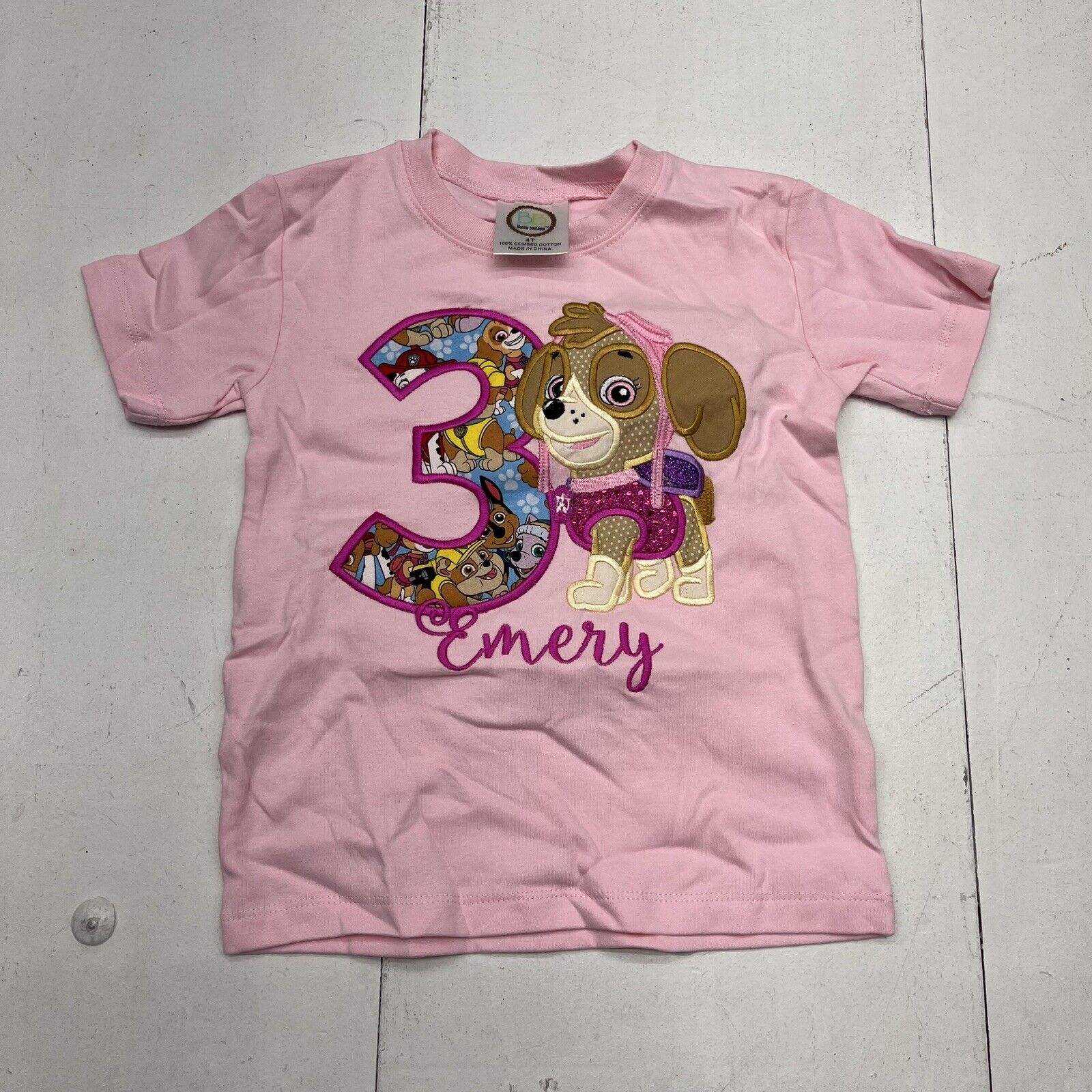 Blanke Boutique Pink Paw Patrol Short Sleeve T-Shirt Girls Size 4T NEW -  beyond exchange