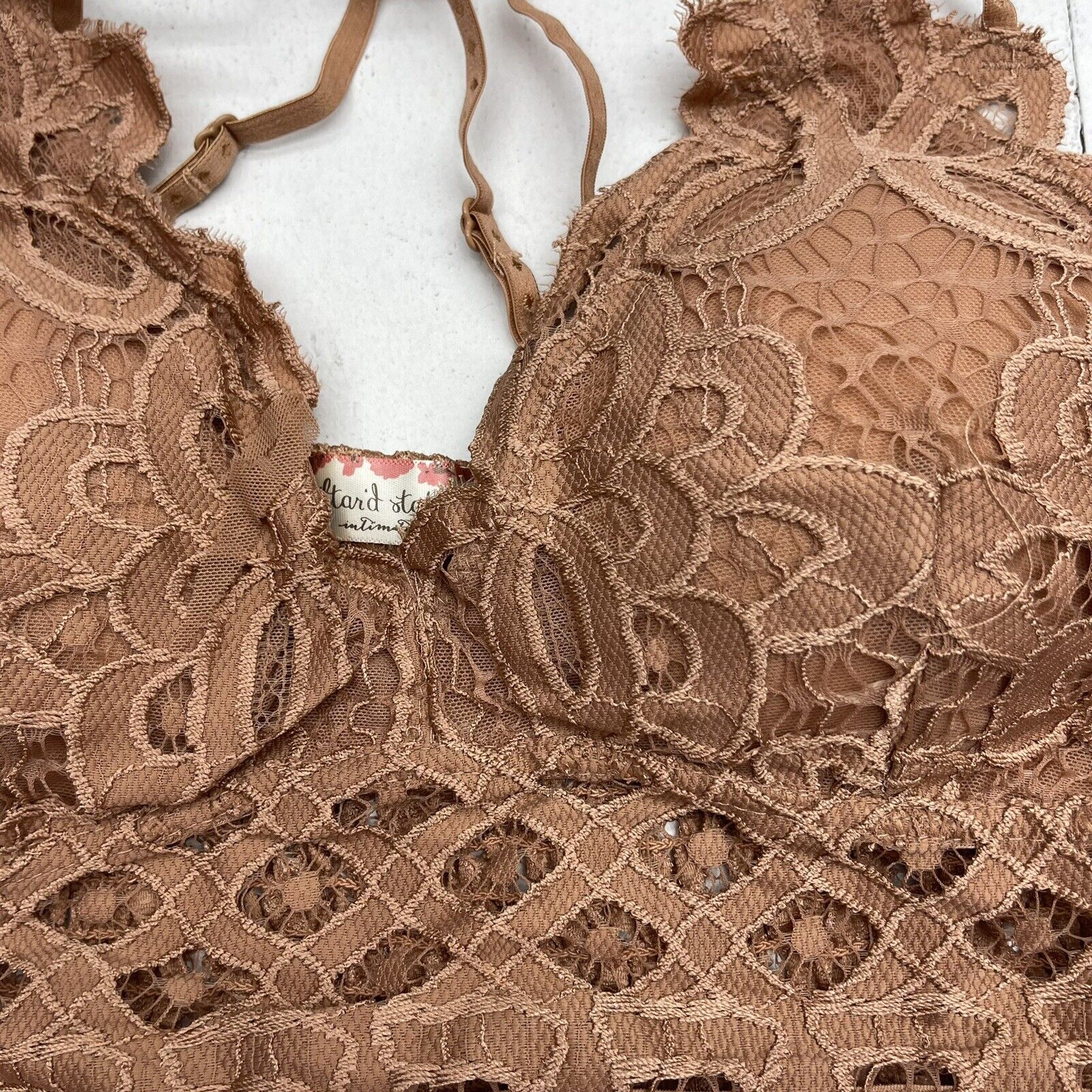 Altar'd State Intimates Terracotta Lace Bralette Women's Size