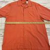 Tommy Bahama Orange Button Up Short Sleeve Silk Shirt Men Size M Original Fit