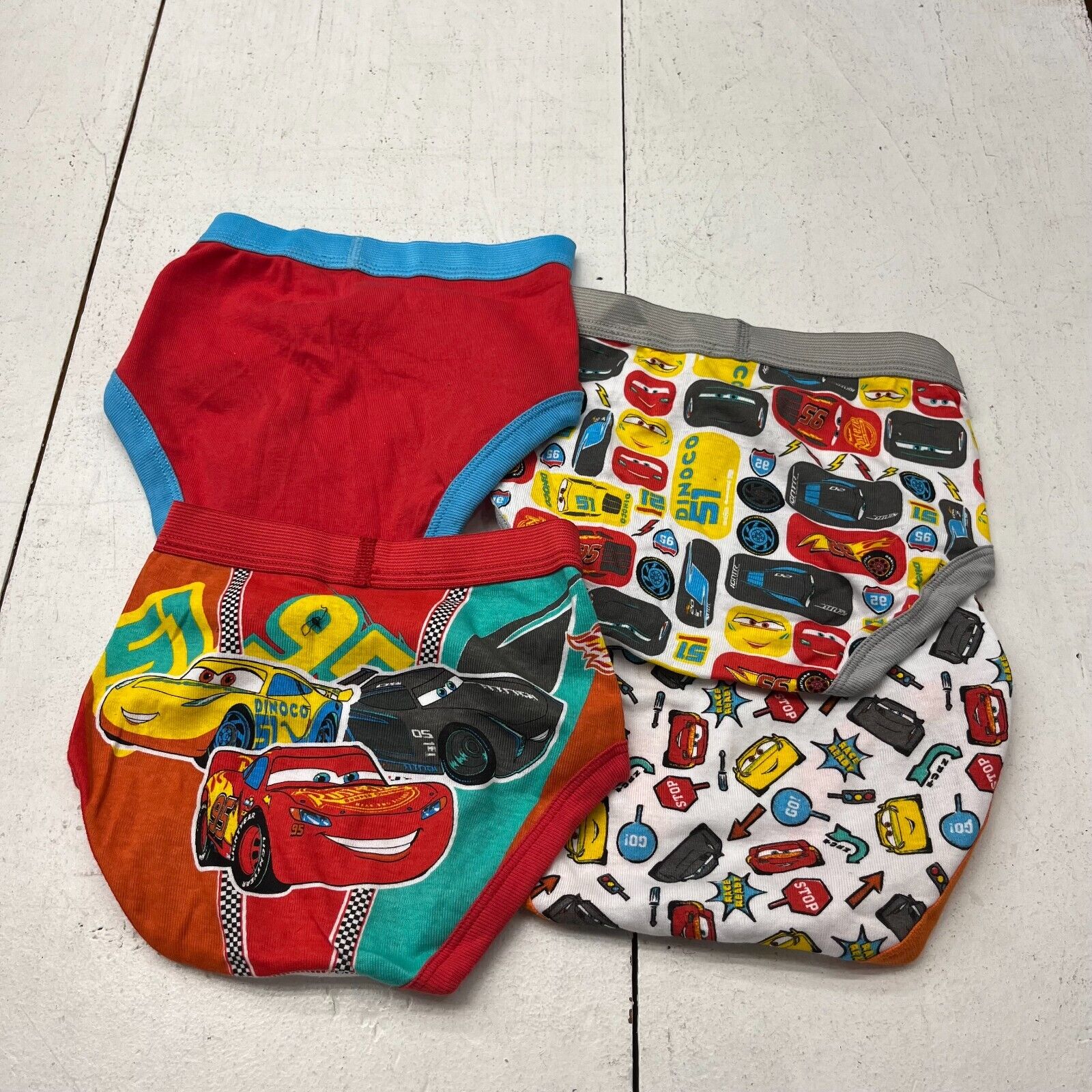 Disney Assorted Cars Print 4 Pack Briefs Boys Size 4T NEW - beyond exchange