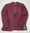 MYS ￼Burgundy 3 Piece Slim Fit Suit One Button Solid Jacket Vest Pants Mens M