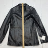Marc New york Womens Black Leather Coat Size XL