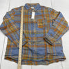 BDG Urban Outfitters Vintage Blue Multicolored Flannel Mens Size Large New